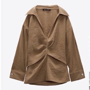 ZARA Gathered Shirt Size Samll